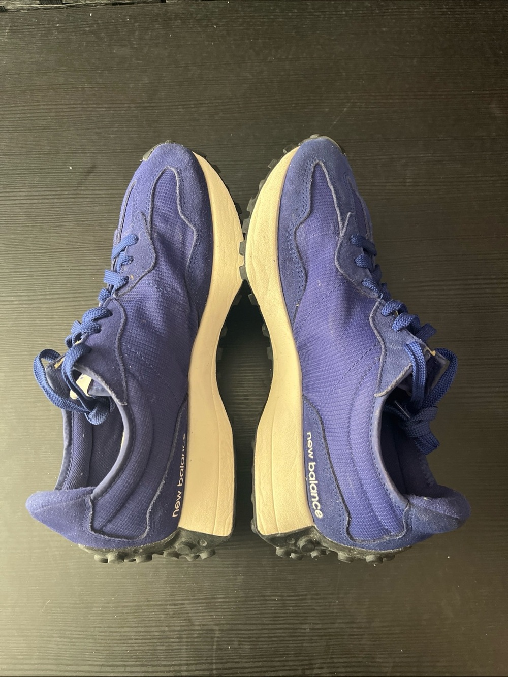 New Balance Men’s Royal Blue and White Retro Runner Sneakers - Picture 3 of 6
